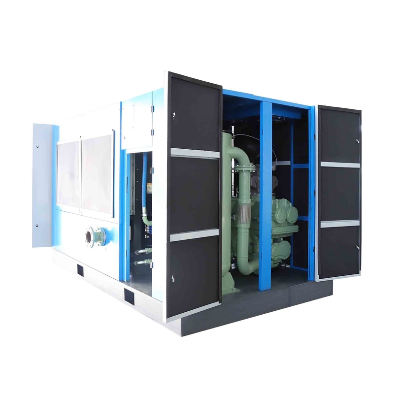 220kw Compressore d'aria a vite a due stadi 300hp Magnete permanente orizzontale Compressore a due stadi