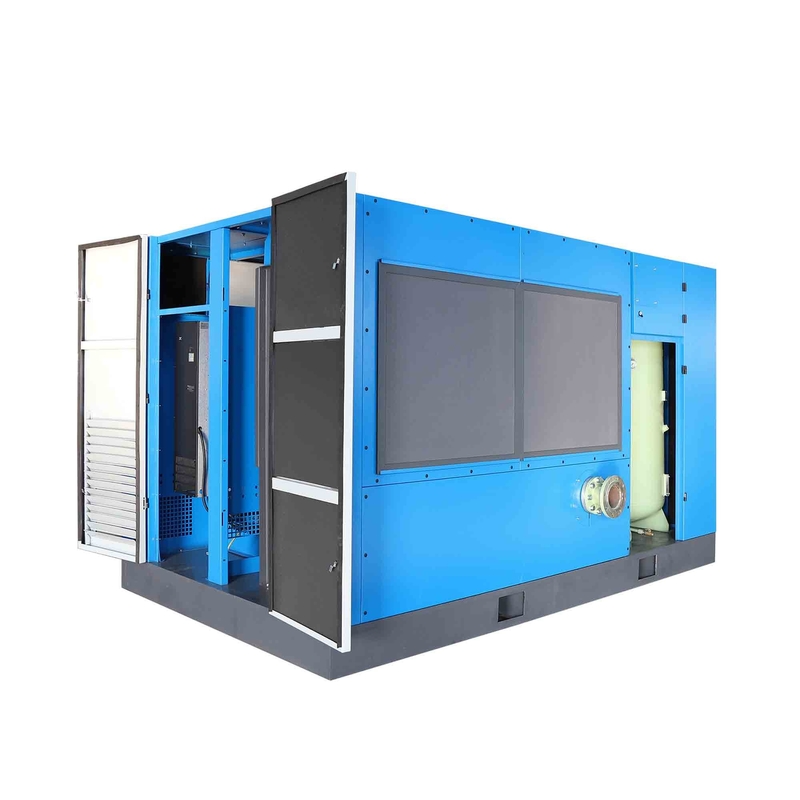 220kw Compressore d'aria a vite a due stadi 300hp Magnete permanente orizzontale Compressore a due stadi