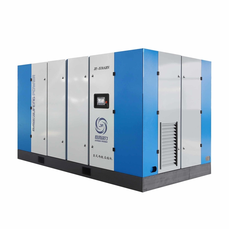 220kw Compressore d'aria a vite a due stadi 300hp Magnete permanente orizzontale Compressore a due stadi