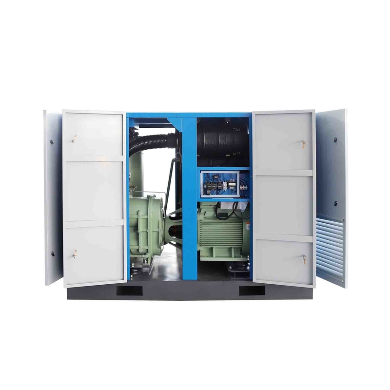 150hp 110kw Compressore a vite a doppio stadio Compressore ad aria a vite a magnete permanente orizzontale