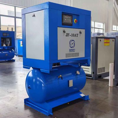 Compressore d'aria a vite integrato 2 in 1 con serbatoio di ricezione dell'aria
